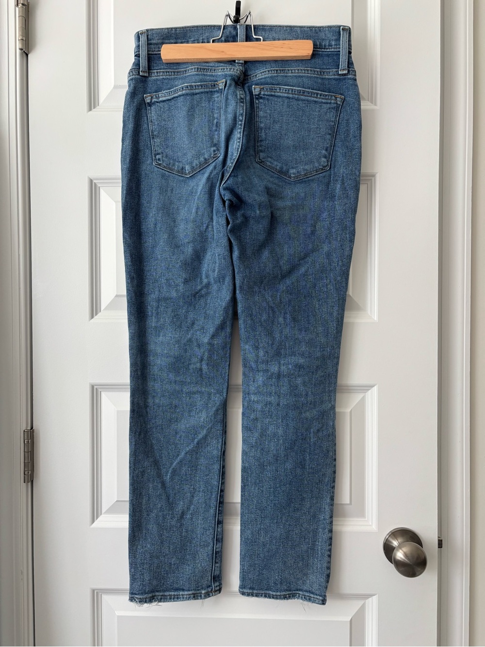 J.Crew Slim Boyfriend Jeans Size 25 Medium Blue Wash Distressed - Picture 7 of 10